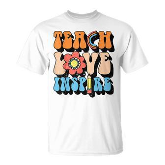 Back To School Teach Love Inspire Teacher T-shirt - Thegiftio UK