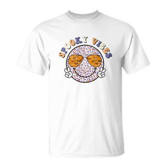 Smiley Face Thick Thights And Spooky Vibes Halloween Unisex T-Shirt - Seseable