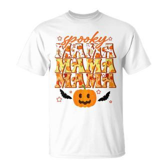 Spooky Mama Spooky Season Funny Halloween Mom Mommy Gifts Unisex T-Shirt - Seseable