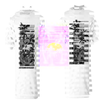Summer Vintage Paradise Vacation Sunset Palm Retro Tropical T-shirt - Thegiftio