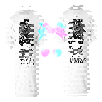 Teacher Life Messy Hair Bun Tie Dye T-shirt - Thegiftio