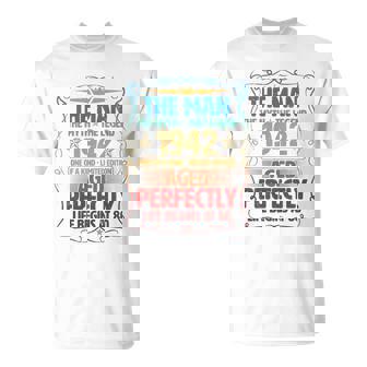 The Man Myth Legend 1942 Aged Perfectly 80Th Birthday Unisex T-Shirt - Monsterry