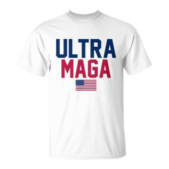 Ultra Maga Shirt Funny Anti Biden American Flag Pro Trump Trendy Tshirt Unisex T-Shirt - Monsterry
