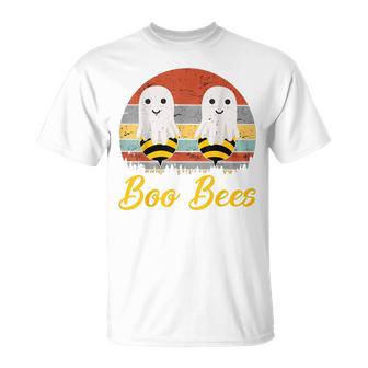Vintage Boo Bees Halloween - Vintage Bees Costume Boo Funny Men Women T-shirt Graphic Print Casual Unisex Tee - Thegiftio