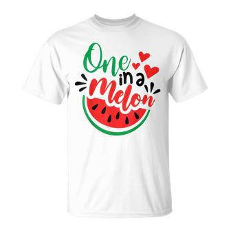 Watermelon Summer One In A Melon Fruit Cool Summer Vacation V2 Unisex T-Shirt - Seseable