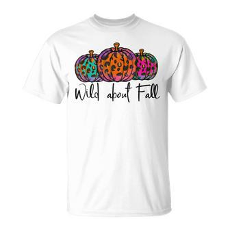 Wild About Fall Pumpkin Leopard Tie Dye Hello Autumn Season V2 Unisex T-Shirt - Seseable
