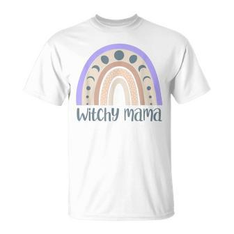 Witchy Mama Rainbow Witch Vibes Halloween Manifesting Unisex T-Shirt - Seseable