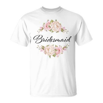 Womens Bride Squad Bachelorette Party Bridal Shower Bridesmaid V2 Unisex T-Shirt - Seseable