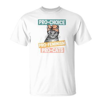 Womens Rights Pro Choice Pro Feminism Pro Cats Unisex T-Shirt - Seseable