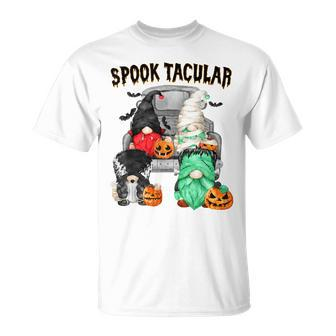 Xnml Truck Gnomes Witchy Pumpkin Scary Autumn Halloween Unisex T-Shirt - Seseable