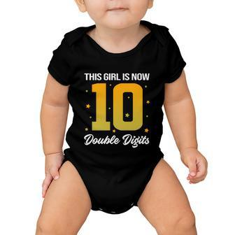 10Th Birthday Glow Party This Girl Is Now 10 Double Digits Gift Baby Onesie - Monsterry CA