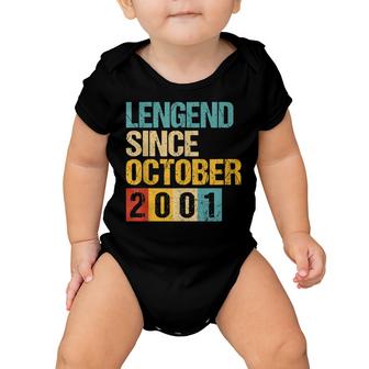 21 Years Old Gifts Legend Since October 2001 21St Birthday  V2 Baby Onesie