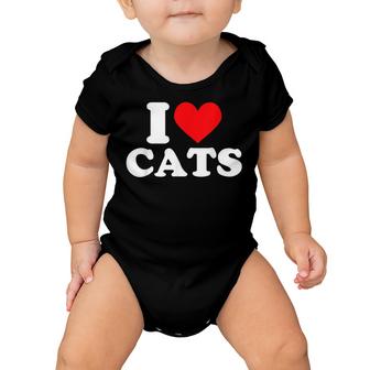 I Heart Cats  - I Heart Cats  I Love Cats  Baby Onesie