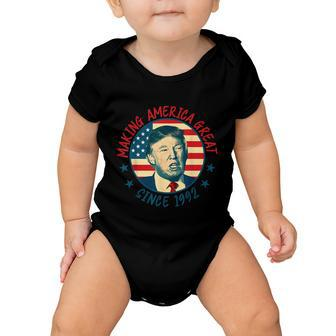 30Th Birthday Shirt Making America Great Since 1992 Graphic Design Printed Casual Daily Basic Baby Onesie
