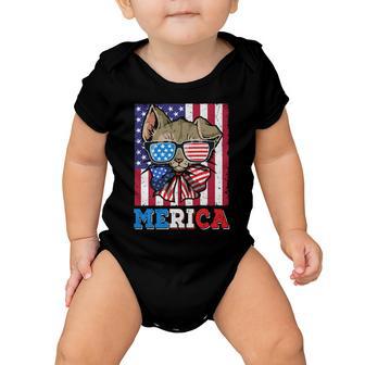 4Th Of July Merica American Cat Lover Baby Onesie - Monsterry CA