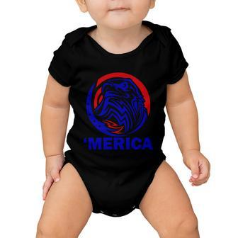 4Th Of July Merica Eagle Proud American Baby Onesie - Monsterry