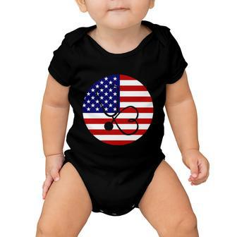 4Th Of July Nurse Independence Day Design Gift American Flag Gift Baby Onesie - Monsterry DE