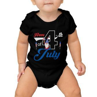 4Th Of July Patriotic Gnomes Funny Cute American Usa Flag Funny Gift Baby Onesie - Monsterry