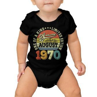 52 Years Old Gifts Awesome Since August 1970 52Nd Birthday  Baby Onesie