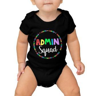 Admin Squad School Assistant Principal Crew Administrator Funny Gift Baby Onesie - Monsterry