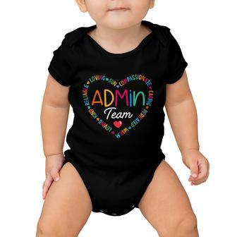 Admin Team Squad School Assistant Principal Administrator Gift Baby Onesie - Monsterry