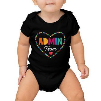 Admin Team Squad School Assistant Principal Administrator Great Gift Baby Onesie - Monsterry