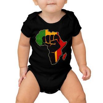 African Black Power Fist Tshirt Baby Onesie - Monsterry