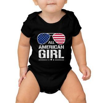 All American Girl 4Th Of July Independence Baby Onesie - Monsterry AU