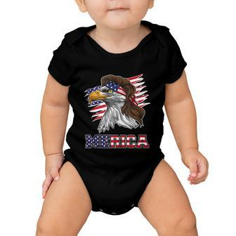 American Bald Eagle Mullet 4Th Of July Funny Usa Patriotic Meaningful Gift Baby Onesie - Monsterry UK