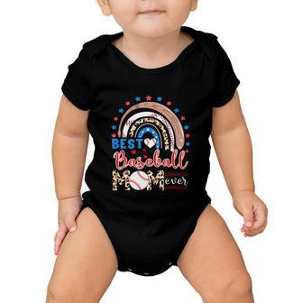 American Flag Baseball Funny 4Th Of July Baby Onesie - Monsterry AU