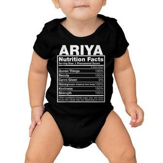 Ariya Nutrition Facts Ariya Name Birthday Baby Onesie - Thegiftio UK