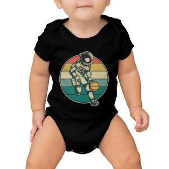 Astronaut Playing Basketball Baby Onesie - Monsterry AU