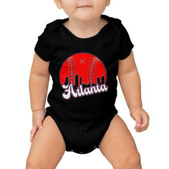 Atlanta Baseball Atl Skyline Tshirt Baby Onesie - Monsterry DE