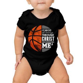 Basketball Faith All Things Through Christ Baby Onesie - Monsterry CA