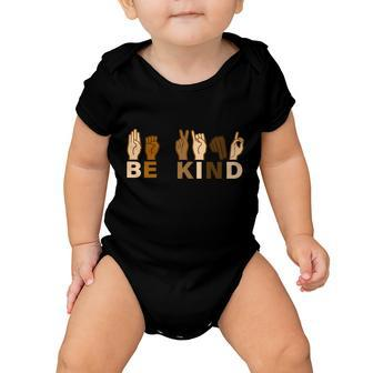 Be Kind Sign Language Baby Onesie - Monsterry