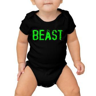 Beast Gym Workout Mode Fitness Logo Tshirt Baby Onesie - Monsterry