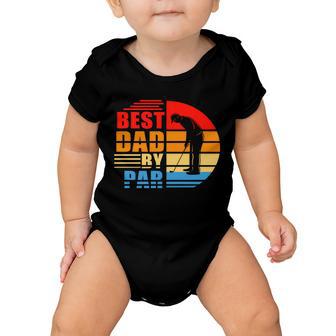 Best Dad By Par Retro Golf Sunset Tshirt Baby Onesie - Monsterry