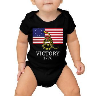 Betsy Ross Flag Dont Tread On Me 13 Colonies Baby Onesie - Monsterry