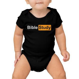 Bible Study Hub Logo Funny Sarcastic Adult Humor Baby Onesie - Monsterry AU