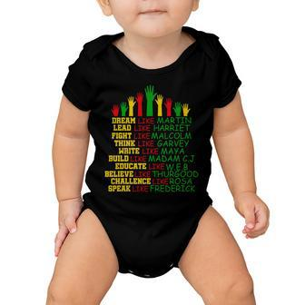 Black History Month Famous Figures Baby Onesie - Monsterry CA