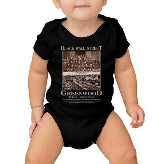 Black Wall Street Never Forget Greenwood Tulsa Oklahoma Tshirt Baby Onesie - Monsterry UK