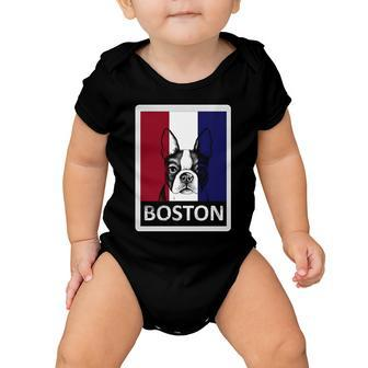 Boston Terrier Portrait Baby Onesie - Monsterry AU