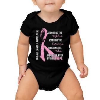 Breast Cancer Awareness Never Give Up Hope Baby Onesie - Monsterry AU