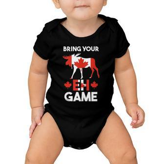 Bring Your Eh Game Canada V2 Baby Onesie | Mazezy