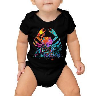 Cancer Zodiac Sign Crab Colorful Baby Onesie - Monsterry DE