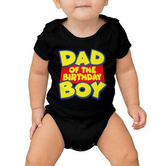 Cartoony Dad Of The Birthday Boy Tshirt Baby Onesie - Monsterry