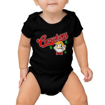 Caucasians Crackers Baseball Money Logo Baby Onesie - Monsterry DE