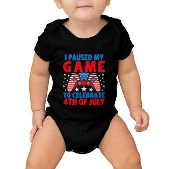 Celebrate 4Th Of July Gamer Funny Fourth Baby Onesie - Monsterry