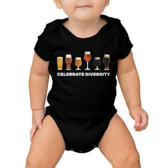 Celebrate Diversity Beer Funny Tshirt Baby Onesie - Monsterry AU