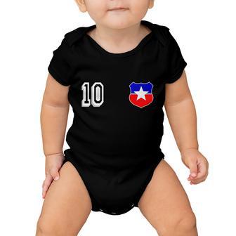 Chile Soccer La Roja Jersey Number Baby Onesie - Monsterry